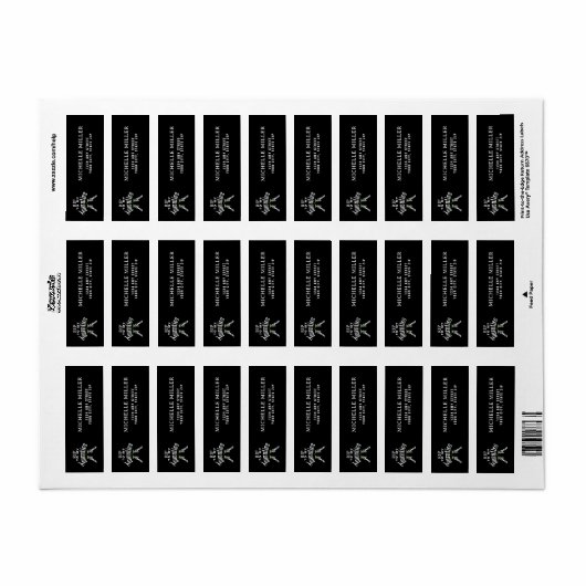 Black & White RIP voor mijn 20ste verjaardag Etiket (Full Sheet)