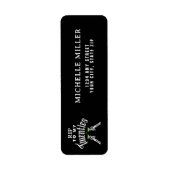 Black & White RIP voor mijn 20ste verjaardag Etiket (Voorkant)