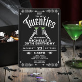 Black & White RIP voor mijn 20ste verjaardag Kaart