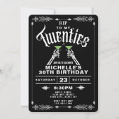 Black & White RIP voor mijn 20ste verjaardag Kaart (Voorkant)