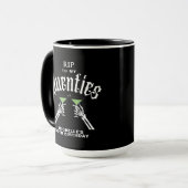 Black & White RIP voor mijn 20ste verjaardag Mok (Voorkant links)