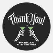 Black & White RIP voor mijn 20ste verjaardag Ronde Sticker (Voorkant)