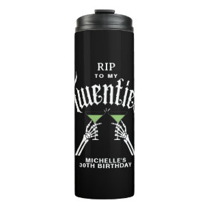 Black & White RIP voor mijn 20ste verjaardag Thermosbeker