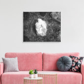 Black & White Rock in het meer Water 16x20 Canvas Afdruk (Insitu (Woonkamer))