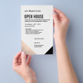 Black White, Roos Gold Hair Salon Open House Flyer (Hand)