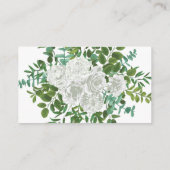 Black White Roos Wedding Elegant Modern Informatiekaartje (Achterkant)