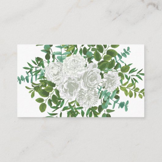 Black White Roos Wedding Elegant Modern Informatiekaartje (Achterkant)