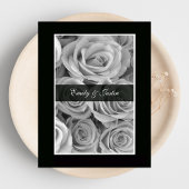 Black & White Rose Bewaar de Datum Uitnodiging