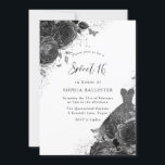 Black & White Rose & Dress  Sweet 16 Kaart<br><div class="desc">Black & White Rose & Dress  Elegant Sweet 16 Birthday Party Invitation more elegant floral design in onze winkel! Zie bijbehorend collectie in onze winkel</div>