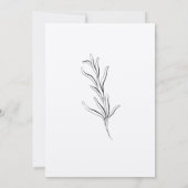 Black & White Rosemary Floral Bridal Shower Kaart (Achterkant)