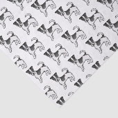 Black & White Rough Coat Jack Russell Terrier Dogs Tissuepapier (Detail)