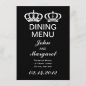 Black White Royal Couple-menu Menu (Voorkant)