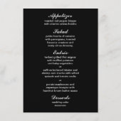 Black White Royal Couple-menu Menu (Achterkant)