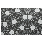 Black White Rozen Waterverf schilderen Stof (Fat Quarter)