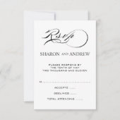 Black White RSVP-kaarten voor Square Invites RSVP Kaartje (Voorkant)