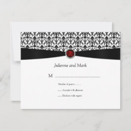 Black White Ruby Gemstone RSVP