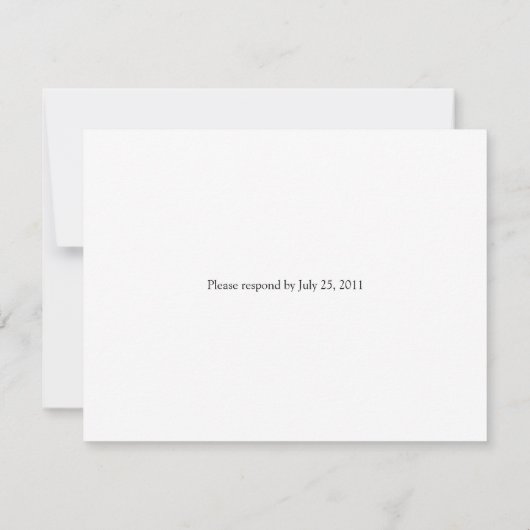 Black White Ruby Gemstone RSVP (Achterkant)