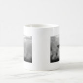 Black White Running Horse Freedom Koffiemok (Center)