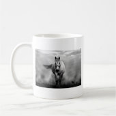 Black White Running Horse Freedom Koffiemok (Links)