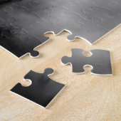 Black White Running Horse Freedom Legpuzzel (Zijkant)