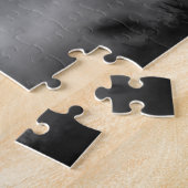 Black White Running Horse Freedom Legpuzzel (Zijkant)