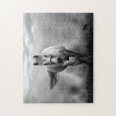 Black White Running Horse Freedom Legpuzzel (Verticaal)