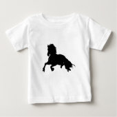 Black White Running Horse Silhouette (Voorkant)