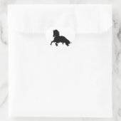 Black White Running Horse Silhouette Hart Sticker (Tas)