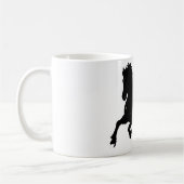 Black White Running Horse Silhouette Koffiemok (Links)