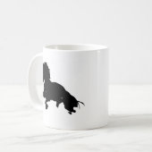 Black White Running Horse Silhouette Koffiemok (Voorkant links)