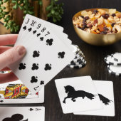 Black White Running Horse Silhouette Speelkaarten (Insitu)