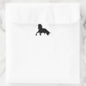 Black White Running Horse Silhouette Sticker (Tas)