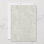 Black White Rustic Burlap Bridal Shower Kaart (Achterkant)