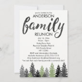 Black White Rustic Pset Country Family Reunion Kaart (Voorkant)