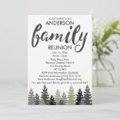 Black White Rustic Pset Country Family Reunion Kaart (Staand voorkant)