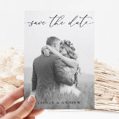 Black & White Save the Date Photo Afbeelding 3 Kaa Kaart