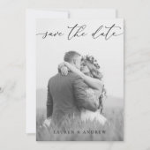 Black & White Save the Date Photo Afbeelding 3 Kaa Kaart (Voorkant)