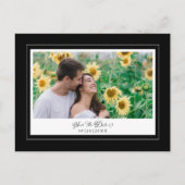 Black & White Save the Date Photo Elegant Wedding Aankondigingskaart (Voorkant)