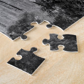 Black & White Sawn Rocks Foto Legpuzzel (Zijkant)