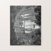 Black & White Sawn Rocks Foto Legpuzzel (Verticaal)