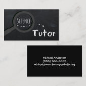 Black White Science Tutor schoolbord Visitekaartje (Voorkant / Achterkant)