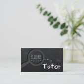 Black White Science Tutor schoolbord Visitekaartje (Staand voorkant)