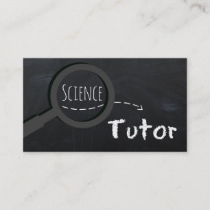 Black White Science Tutor schoolbord Visitekaartje