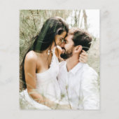 Black White Script Budget Verloving Photo Wedding (Achterkant)