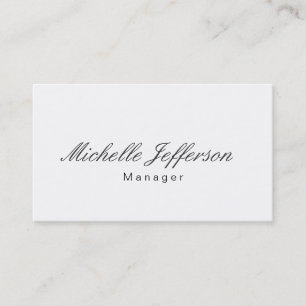 Black White Script Manager Visitekaartje