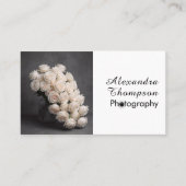 Black White Script Photo Photographer Business Visitekaartje (Voorkant)