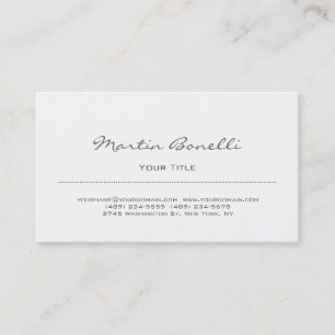 Black & White Script Simple Trendy Visitekaartje