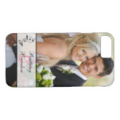 Black, White Scroll Custom Photo iPhone 7 Hoesje (Achterkant (Horizontaal))