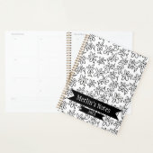 Black & White Seamless Floral Year Planner (Display)