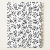 Black & White Seamless Floral Year Planner (Achterkant)